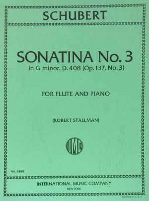 Sonatina No 3 G minor D 408 Flute, Piano
