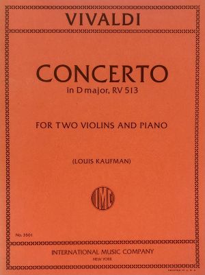 Concerto D major RV 513 2 Violins, Piano