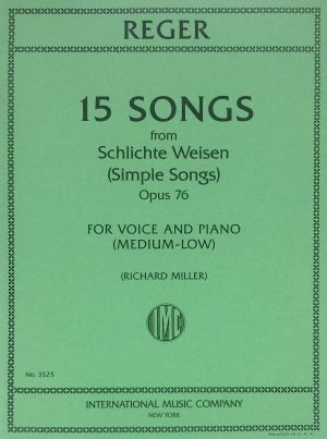 15 Songs from Schlichte Weisen Op 76 Medium-Low Voice, Piano