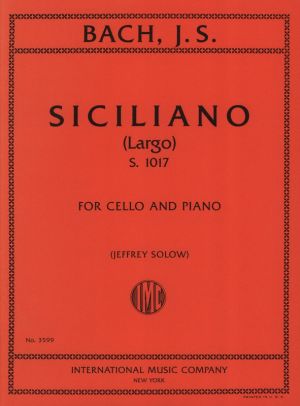 Siciliano Largo Cello, Piano