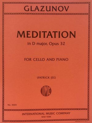 Meditation D major Op 32 Cello, Piano