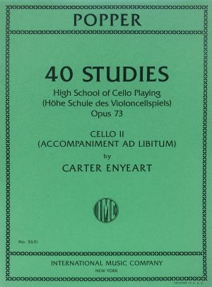 40 Studies Op 73 Cello 2 Accompaniment Ad Libitum