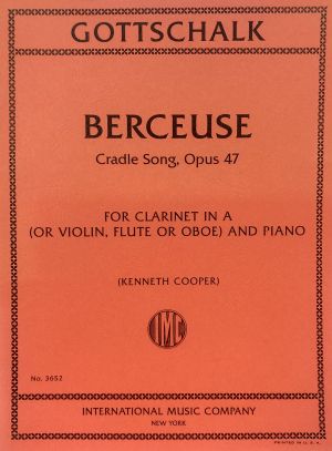Berceuse Cradle Song Op 47 Clarinet in A, Piano
