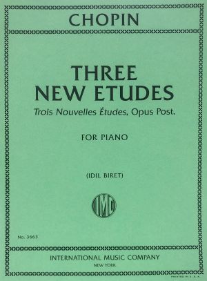 Three New Etudes Op posthumous Piano