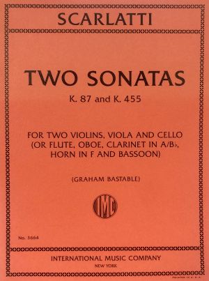 Two Sonatas K 87 and K 455 2 Violins, Viola, Cello