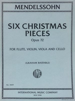 Six Christmas Pieces Op 72 Flute, Violin, Viola, Cello
