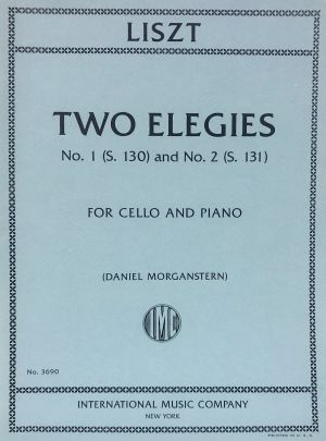 Two Elegies No 1 and No 2 Cello, Piano