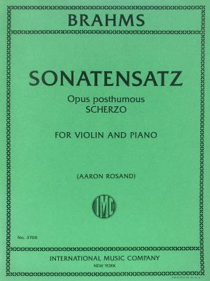 Sonatensatz Scherzo Op posthumous Violin, Piano