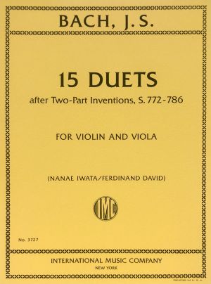 15 Duets after Two-Part Inventions S 772-786 Violin, Viola