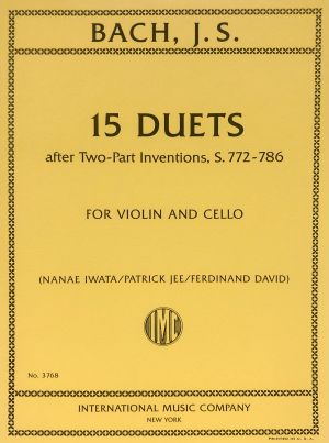 15 Duets after Two-Part Inventions S 772-786 Violin, Cello