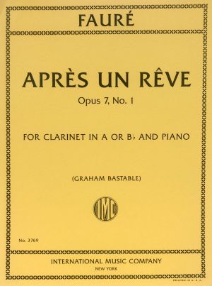 Apres Un Reve Op 7 No 1 Clarinet, Piano