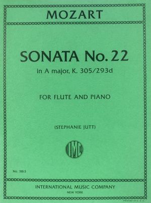 SONATA NO 22 A MAJ K 305/293D FLUTE & PIANO