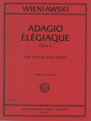 Adagio Elegiaque Op 5 for Violin, Piano