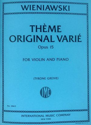 Theme Original Varie Op 15 Violin, Piano