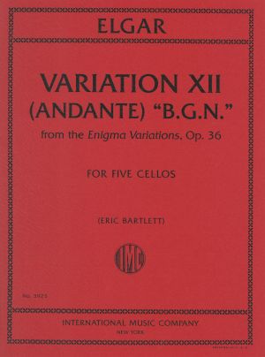 Variation XII (Andante) B.G.N. from the Enigma Variations Op 36 for Five Cellos