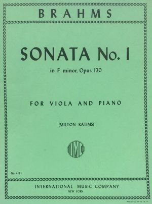 Sonata No 1 F minor Op 120 Viola, Piano