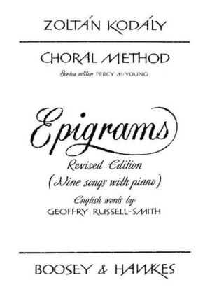 Choral Method Vol. 13/1 - Epigrams