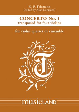 1st Concerto 4 Violins C major Score and Parts