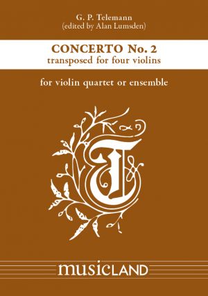 2nd Concerto 4 Violins G major Score and Parts
