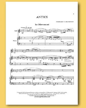 Antics Flute, Piano