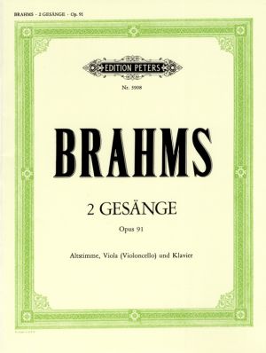 2 Songs With Viola Op 91 German, English