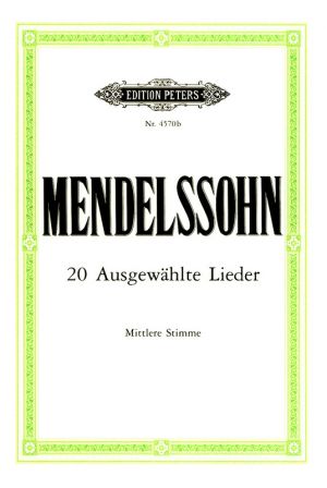 20 Songs German Medium Voice, Piano