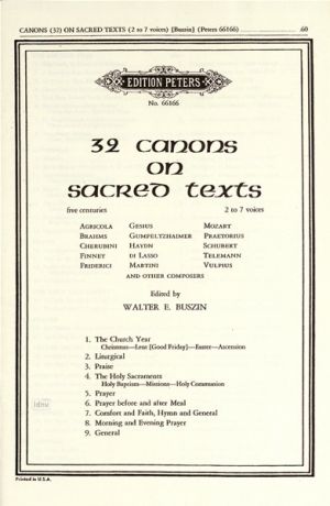 32 Canons On Sacred Texts English (Buszin)