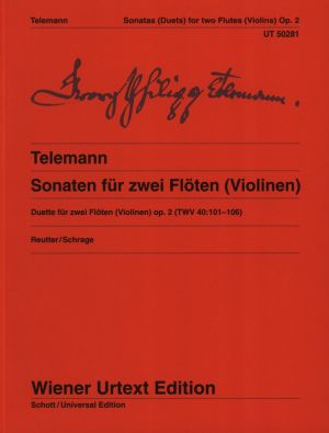 6 Sonatas for 2 flutes (or violins) Op 2 TWV 40:101-106