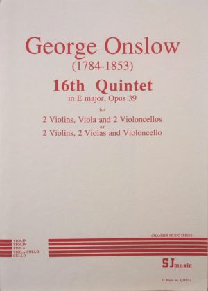 String Quintet No 16 E major Op 39