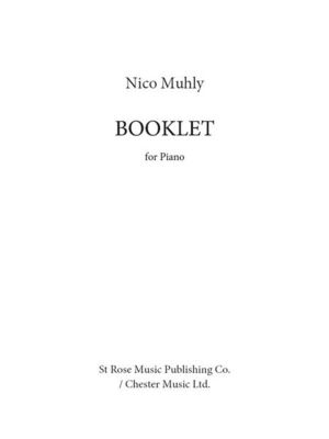 Nico Muhly - Booklet for Piano