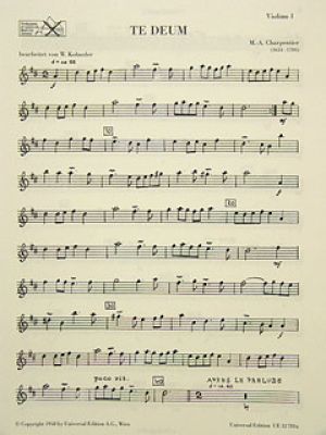 Te Deum  Violin 1 Part