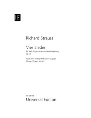4 Lieder for Low Voice and Piano Op 36