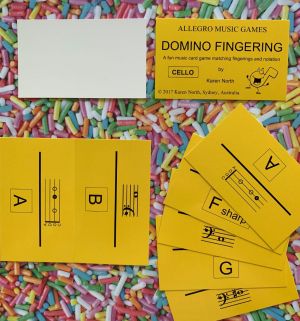 Domino Fingering Card Game - Cello