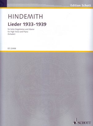 Hindemith - Lieder 1933-1939 High Voice