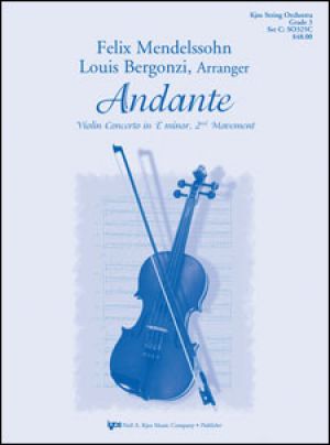 Andante (Concerto for Violin in E Minor, 2nd Mvt. For String Orchestra)